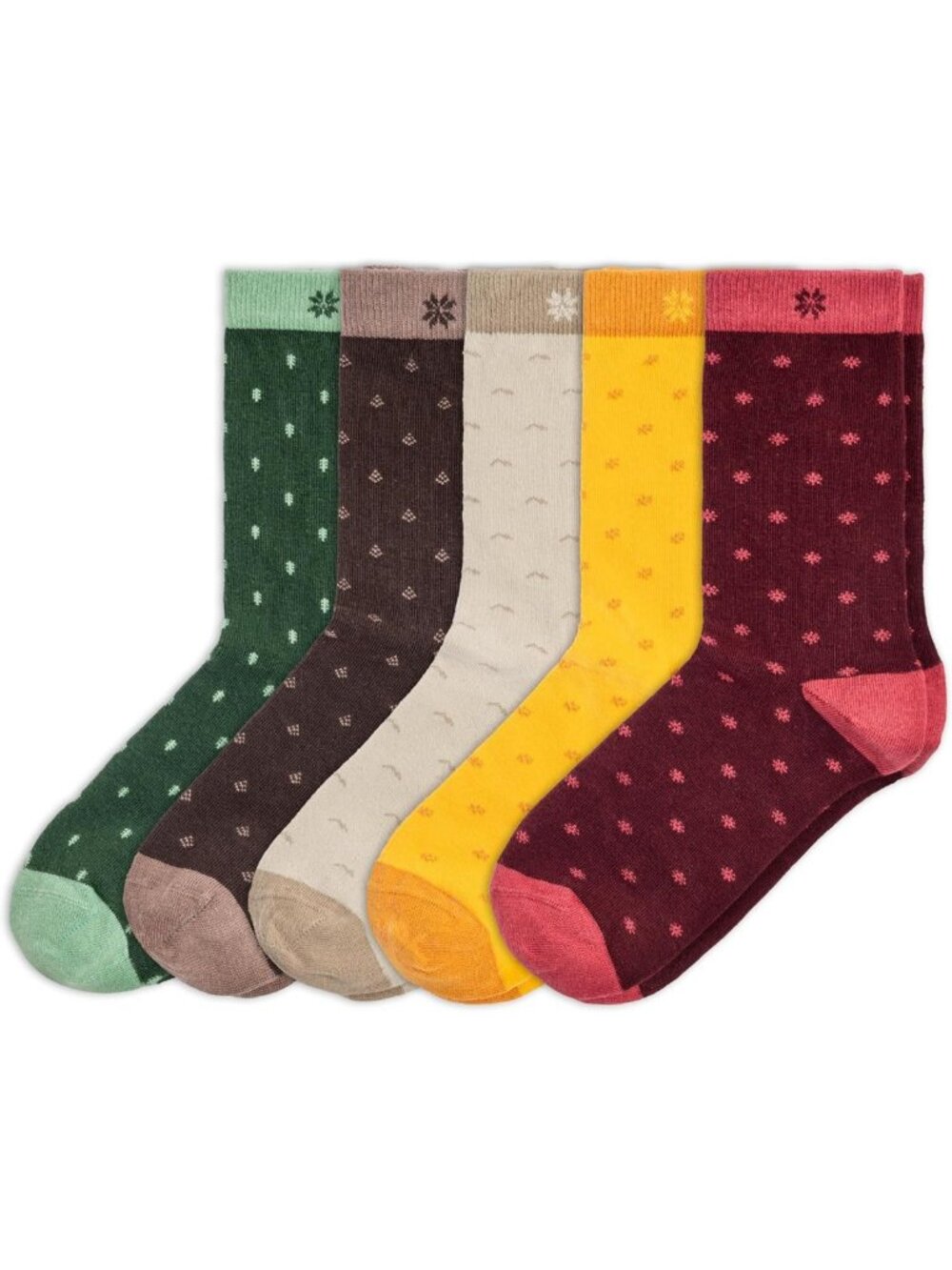 NORDIC Socks Merino Wool Dress Socks, 5 Pairs, Crew, Unisex